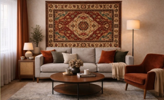 Круглый или прямоугольный, шерстяной или персидский: какой выбрать ковёр для дома — тренд-2026 Круглый или прямоугольный, шерстяной или персидский: какой выбрать ковёр для дома — тренд-2026